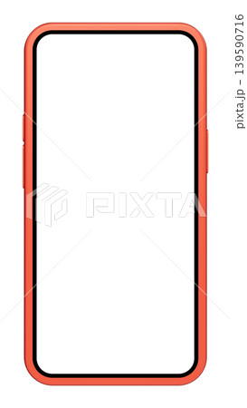 赤い枠のスマートフォン画面 赤い枠のスマートフォン画面 139590716