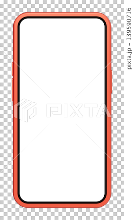 赤い枠のスマートフォン画面 赤い枠のスマートフォン画面 139590716