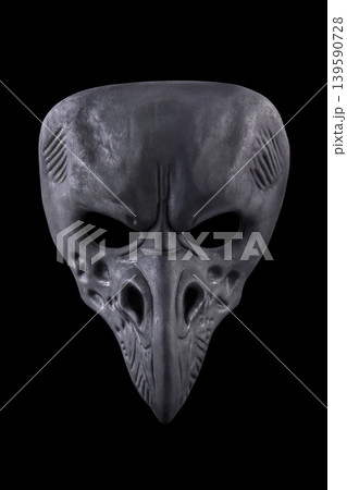 Creepy animal bird skull isolated on black background with clipping path Creepy animal bird skull isolated on black background with clipping path 139590728