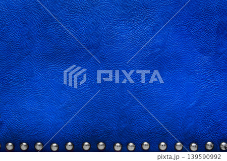 Blue Abstract Pattern Leather Natural Background Material Texture Skin Steel Knob Detail Design Metal Button Fragment Style Upholstery Vintage Blue Abstract Pattern Leather Natural Background Material Texture Skin Steel Knob Detail Design Metal Button Fragment Style Upholstery Vintage 139590992