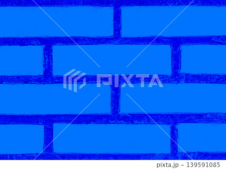Old blue paint cold color navy brick wall structure cement pattern backdrop texture background 139591085