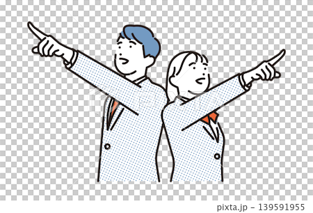 シンプル イラスト 未来を指差す学生のイメージ ベクターイラスト シンプル イラスト 未来を指差す学生のイメージ ベクターイラスト 139591955
