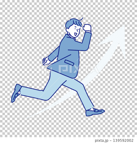 シンプル イラスト 前向きに走る男子学生のイメージ ベクターイラスト シンプル イラスト 前向きに走る男子学生のイメージ ベクターイラスト 139592002