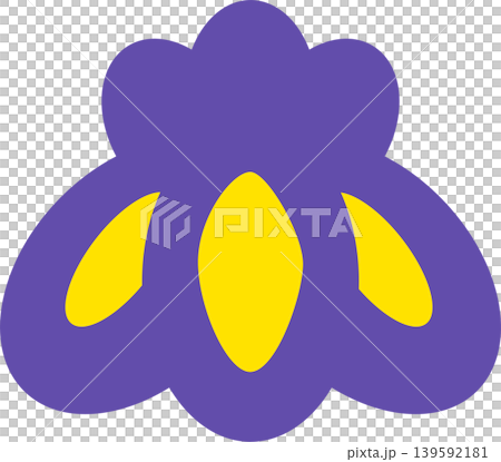 五月節鳶尾花的扁平化插畫。 五月節鳶尾花的扁平化插畫。 139592181