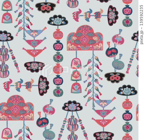 Traditional Korean Women's Accessory Pattern Design with Ornamental Elements. Seamless Vector Pattern for Love and Gratitude Season Traditional Korean Women's Accessory Pattern Design with Ornamental Elements. Seamless Vector Pattern for Love and Gratitude Season 139592235