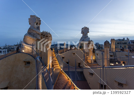 La Pedrera - Casa MILA, Roof of La Pedrera house in Barcelona 139592327
