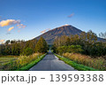 北海道、羊蹄山と一本道 139593388