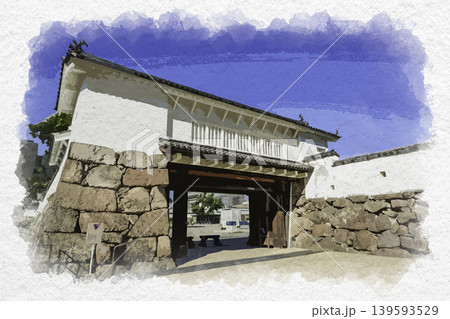 大分　府内城　大手門　大分県大分市 139593529