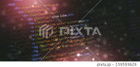 web site deleloping and coding banner web site deleloping and coding banner 139593629