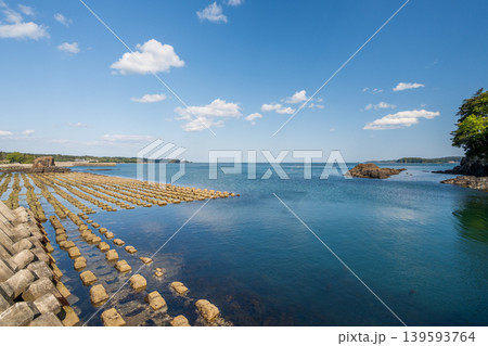 晴天にきらめく南三陸の海 癒しの自然風景 晴天にきらめく南三陸の海 癒しの自然風景 139593764