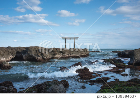 大洗 磯前神社 神磯の鳥居 大洗 磯前神社 神磯の鳥居 139594637