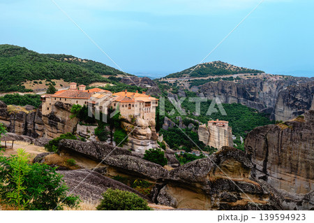 Great Monastery of Varlaam on the high rock in Meteora, Thessaly, Greece Great Monastery of Varlaam on the high rock in Meteora, Thessaly, Greece 139594923