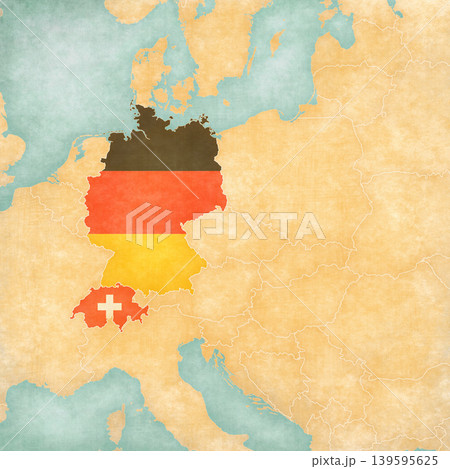 Map of Central Europe - Germany and Switzerland Map of Central Europe - Germany and Switzerland 139595625