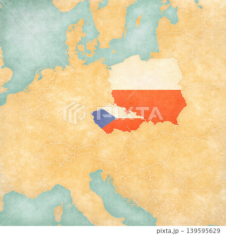 Map of Central Europe - Poland and Czechia 139595629