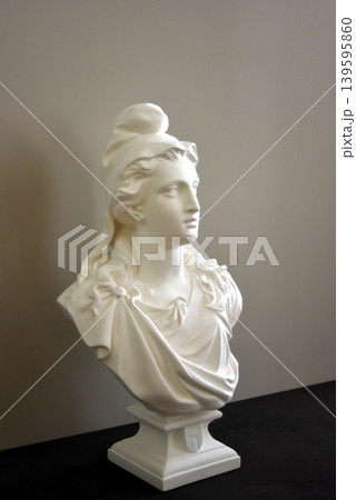 closeup of stoned statue of mariane the famous symbol of the french republic closeup of stoned statue of mariane the famous symbol of the french republic 139595860