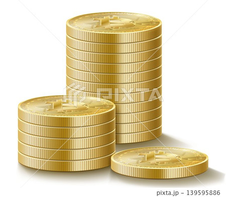 Golden coins heap isolated on white background. Virtual money and cash. Casino prize and commercial business success concept. Banking and economy, investment and profit, Realistic 3d vector Golden coins heap isolated on white background. Virtual money and cash. Casino prize and commercial business success concept. Banking and economy, investment and profit, Realistic 3d vector 139595886