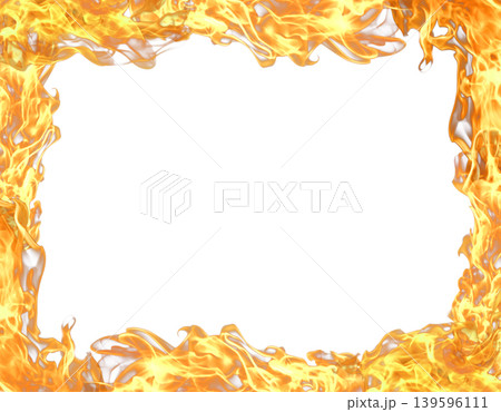 Fiery border frame with transparent background for creative design elements Fiery border frame with transparent background for creative design elements 139596111