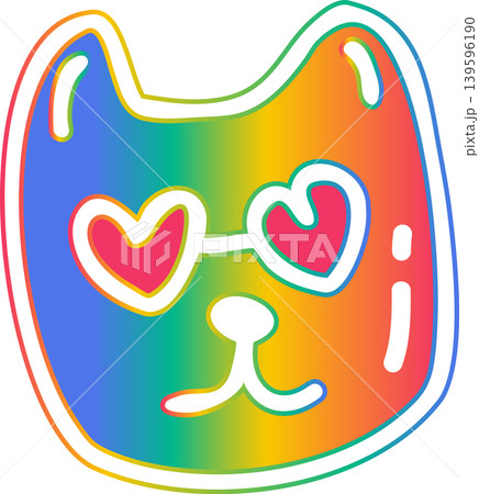 Cat colorful 139596190