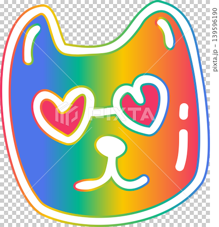 Cat colorful 139596190