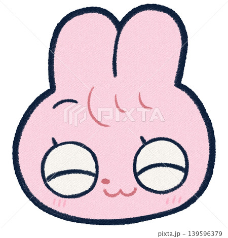 笑顔のうさぎラスターイラスト 139596379