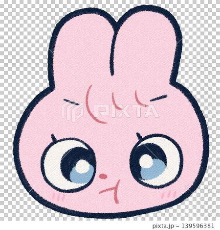 Angry-faced rabbit raster illustration Angry-faced rabbit raster illustration 139596381