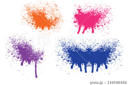 Trendy set of spray splatter design elements vector illustration Trendy set of spray splatter design elements vector illustration 139596488
