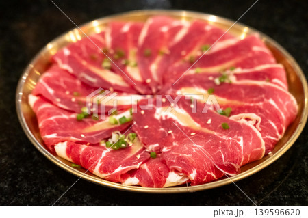 Close up of sliced raw meat. prepared for cooking 139596620