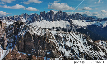 Majestic rocky mountains in snow Alps Dolomites Majestic rocky mountains in snow Alps Dolomites 139596651