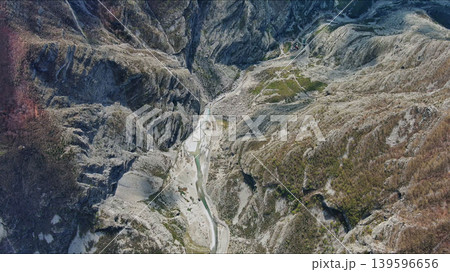Mountain canyon with rocky cliffs and green forest Mountain canyon with rocky cliffs and green forest 139596656
