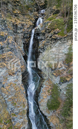 Jungfernsprung Waterfall in forest mountain Austria 139596706