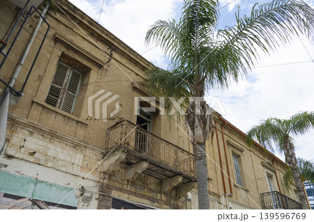 the old buildings in the historic center of Larnaka, Cyprus the old buildings in the historic center of Larnaka, Cyprus 139596769