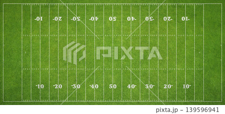 American football field, top view American football field, top view 139596941