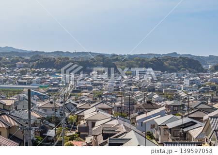 高台から見た菊川市の街並み(静岡県) 高台から見た菊川市の街並み(静岡県) 139597058
