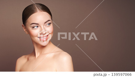 Portrait beautiful young woman with clean fresh skin 139597066