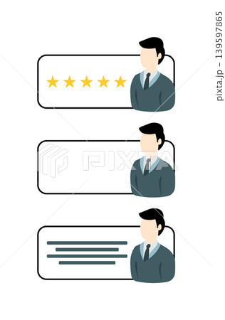 Chat bubble box man avatar set, without background Chat bubble box man avatar set, without background 139597865