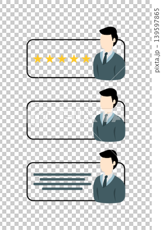 Chat bubble box man avatar set, without background Chat bubble box man avatar set, without background 139597865