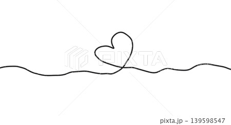 Line drawing of a heart Line drawing of a heart 139598547