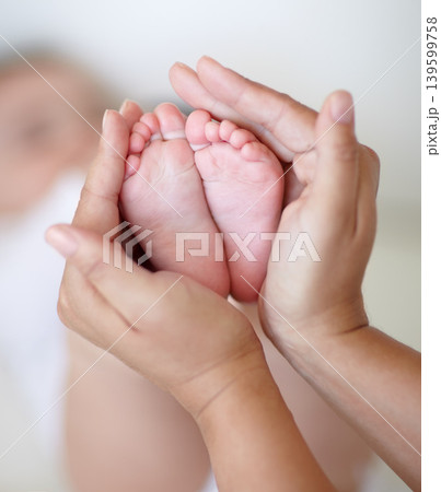 Love, mother and hands with newborn or feet for development, nurture and bonding in nursery of apartment. Family, woman or baby toes with trust, support or care for relationship or motherhood in home Love, mother and hands with newborn or feet for development, nurture and bonding in nursery of apartment. Family, woman or baby toes with trust, support or care for relationship or motherhood in home 139599758