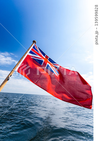 uk red ensign the british maritime flag flown from yacht uk red ensign the british maritime flag flown from yacht 139599828