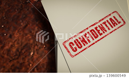 Confidential Papers On Desk For Privacy 3d render. Confidential Papers On Desk For Privacy 3d render. 139600549