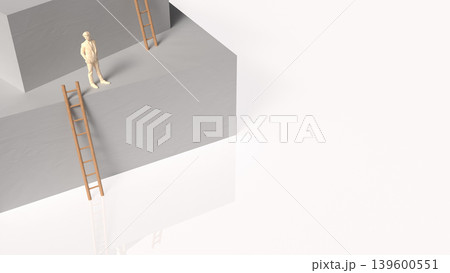Ambitious Steps Toward Success 3d render. Ambitious Steps Toward Success 3d render. 139600551