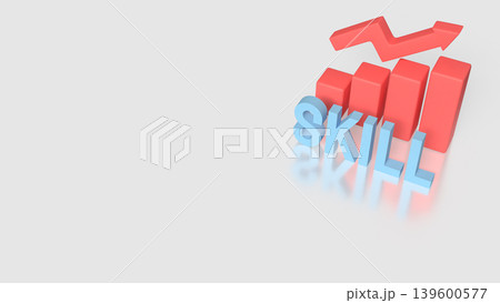 Skill Development Growth Strategy Concept 3d render. Skill Development Growth Strategy Concept 3d render. 139600577