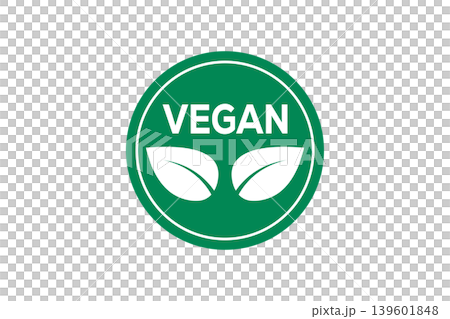 Vegan Green Label Logo Badge With Leaves, Organic Food Seal and Eco-Friendly Icon for Packaging Vegan Green Label Logo Badge With Leaves, Organic Food Seal and Eco-Friendly Icon for Packaging 139601848