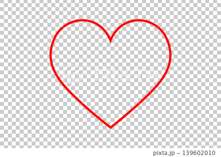 Red Heart Outline Symbolizing Love, Romance, Valentine And Minimal Design Red Heart Outline Symbolizing Love, Romance, Valentine And Minimal Design 139602010