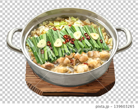 含三腳架的 Motsunabe（不銹鋼鍋） 139603265