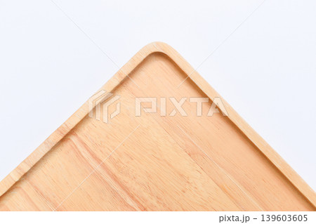 brown wooden tray isolated on white background brown wooden tray isolated on white background 139603605