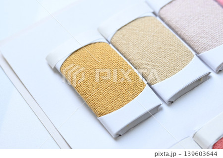sample color shade of colorful fabric textile of clothing industry sample color shade of colorful fabric textile of clothing industry 139603644