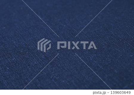 blue hemp viscose natural fabric cloth color, sackcloth rough texture of textile 139603649