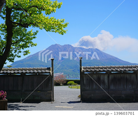 鹿児島県 仙巌園 桜島 鹿児島県 仙巌園 桜島 139603701