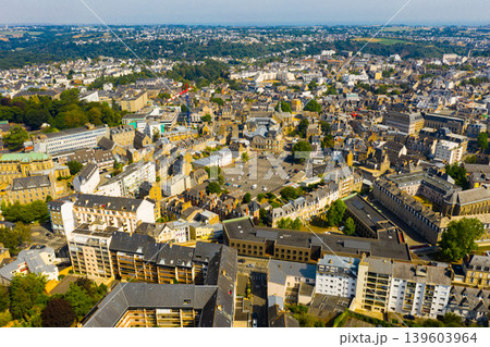 Aerial view of french city Saint-Brieuc Aerial view of french city Saint-Brieuc 139603964